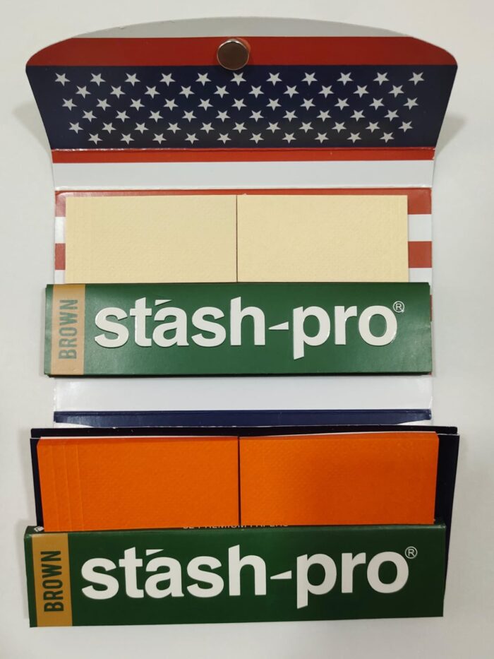WhatsApp-Image-2023-08-19-at-1.54.16-PM.jpeg Stash Pro Rolling Paper King size Double 2 Brown packs - Image 1