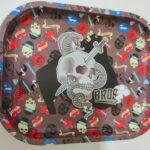 Bros Rolling Tray Black Metal
