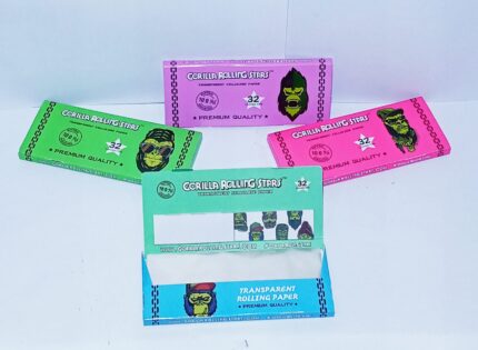 Gorilla Transparent King size Rolling Paper+Tips