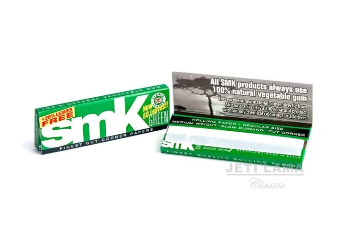 51TeMmxMg7L._UF1000,1000_QL80_ SMK green Small White rolling paper 3 pack - Image 1